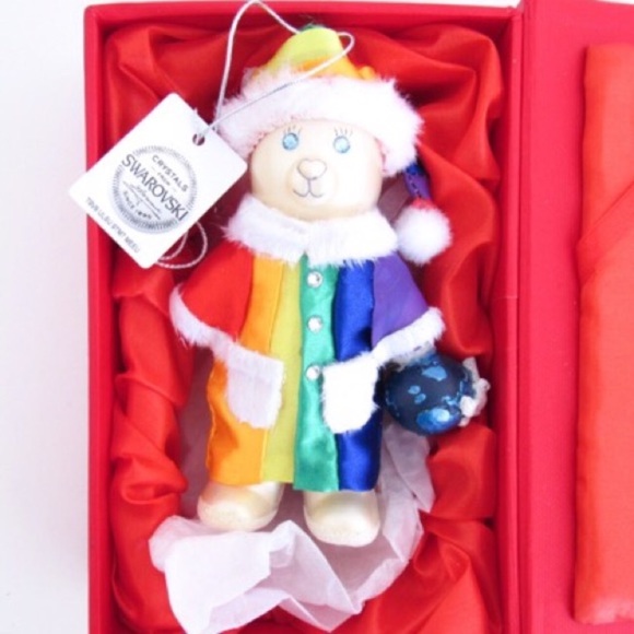 Swarovski Other - Swarovski Crystals Rainbow Peace Bear Ornament Swarovski Other - Swarovski Crystals Rainbow Peace Bear Ornament